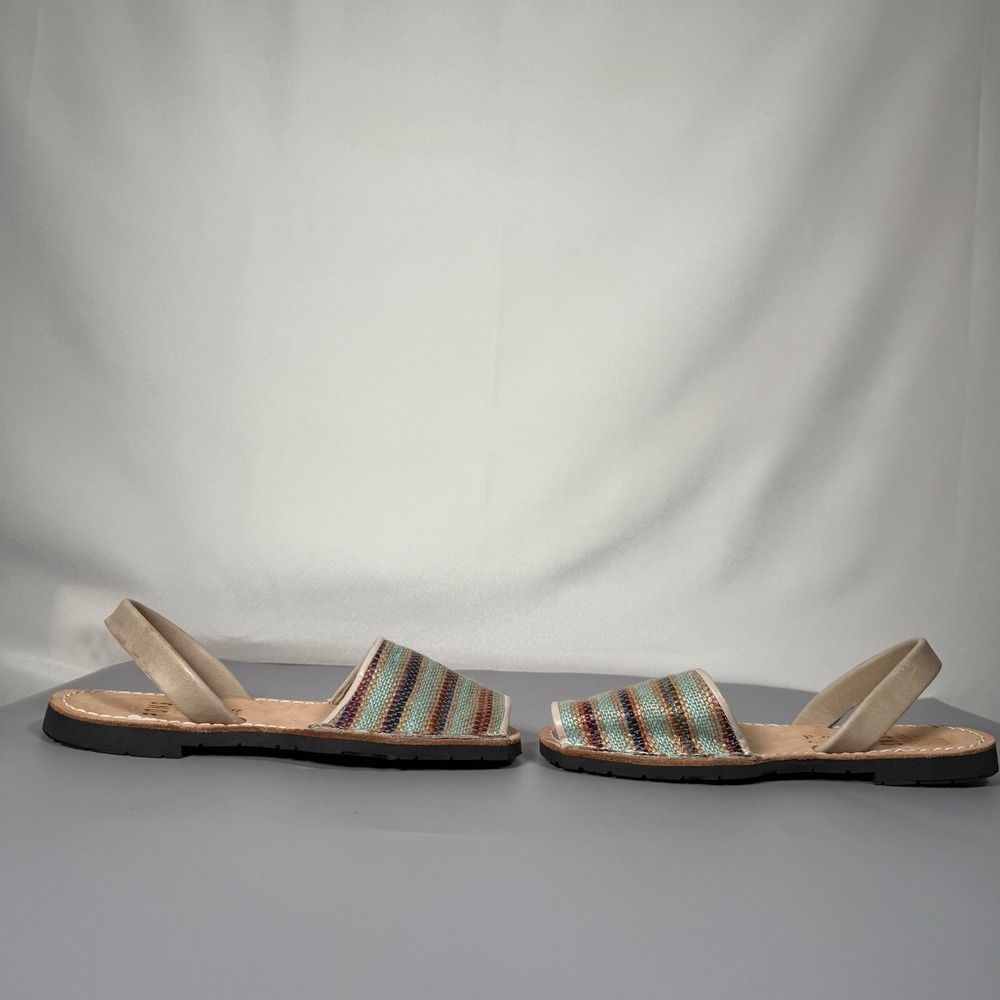 Pons Women's Avarca Leather Colorful Sandals Ankle Strap Size 34 US 3 - Picture 9 of 13